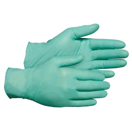 Ansell NeoTouch, Disposable Gloves, 5.1 mil Palm, Neoprene, Powder-Free, L, 100 PK, Green 25-101 L